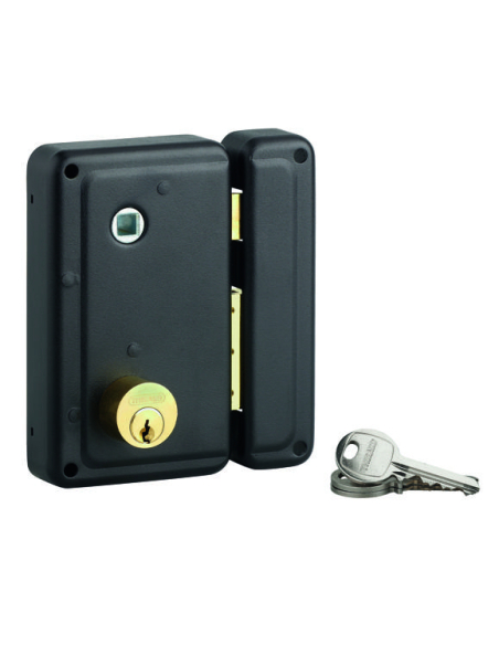 Serrure en applique à DC - 76 x 130 mm - à fouillot OU tirage - droite OU gauche (selon modèle) 00308136