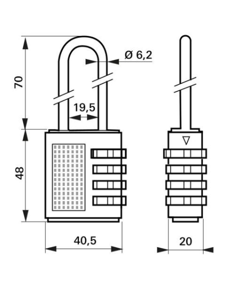 Cadenas COMPACT combinaison modifiable 00037900