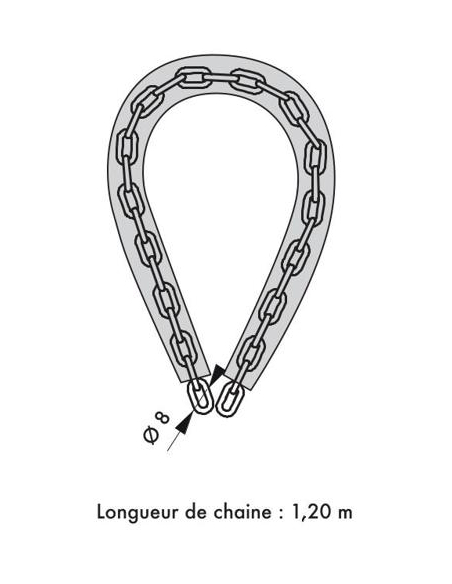 Antivol chaine gainée LOOPS PVC 00508558
