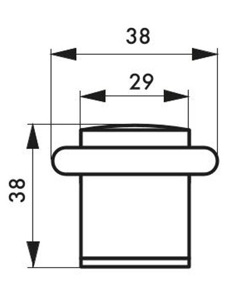 Butoir de sol Ø 29 mm haut. 38 mm 00913044