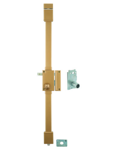 Serrure en applique VERTI bronze CR Ø 23 Transit 2 à tirage 75 x 130 | 4 clés 00050210