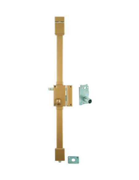 Serrure en applique VERTI bronze CR Ø 23 Transit 2 à tirage 75 x 130 | 4 clés 00050210