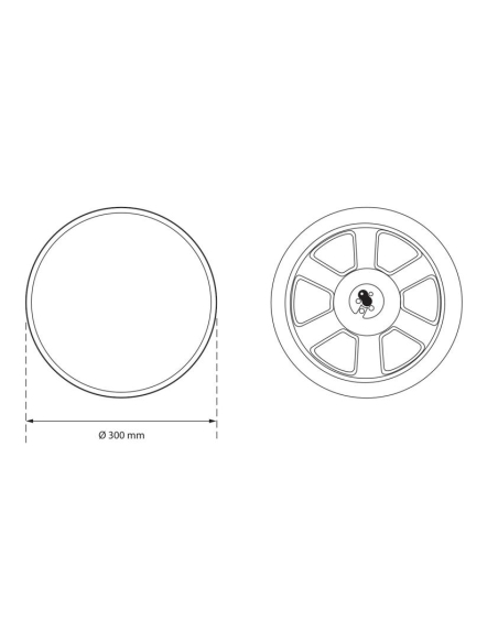 MIROIR de circulation convexe Ø 300mm- Intérieur/extérieur 00090662