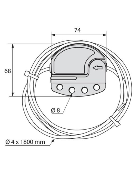 CÂBLE de consignation ajustable Ø 4 mm longueur 1,80 m pour 4 cadenas 00091218
