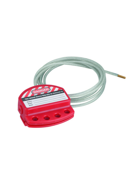 CÂBLE de consignation ajustable Ø 4 mm longueur 1,80 m pour 4 cadenas 00091218