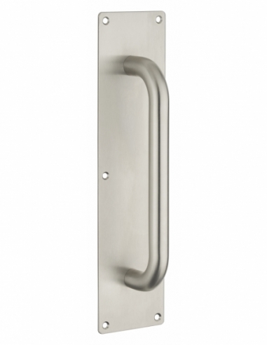 Poignée de porte battante Poignée inox avec plaque 300mm 00067515