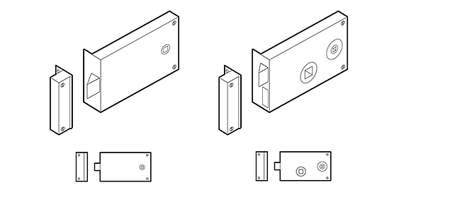 Serrures-à-encastrer-à-poignée-simple-ou-avec-bouton-de-fermeture